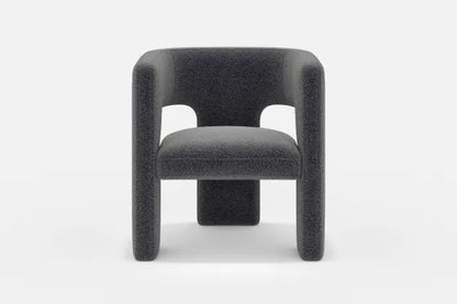 FormaLuxe Bouclé Armchair in Storm Grey