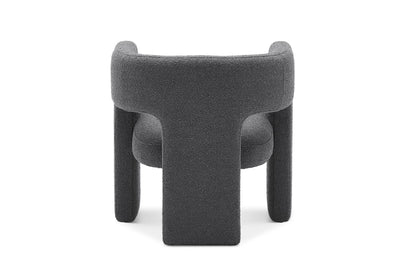 FormaLuxe Bouclé Armchair in Storm Grey