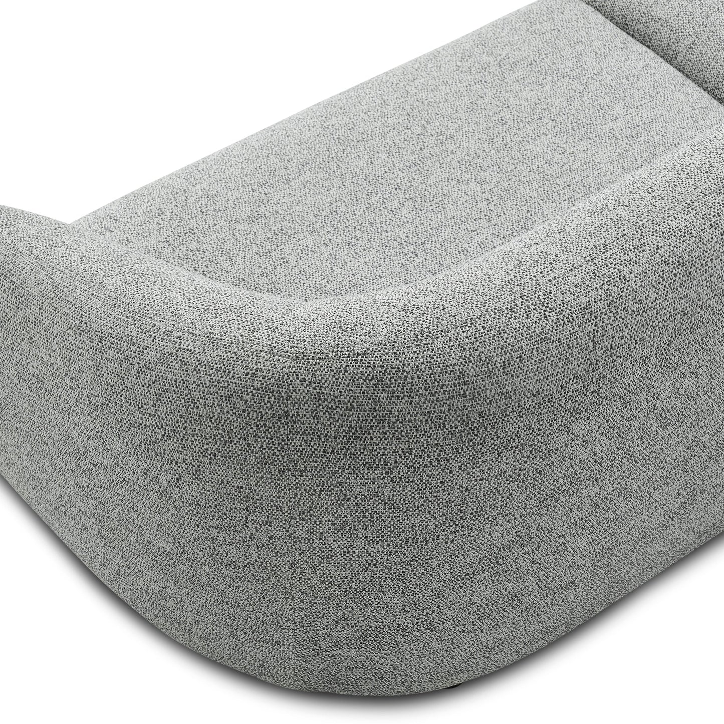 AristoCurve Curve Sofa In Grey Boucle