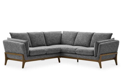 Luxe Vertex L-Shape Sectional Sofa in Graphite Grey