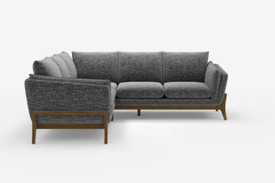 Luxe Vertex L-Shape Sectional Sofa in Graphite Grey