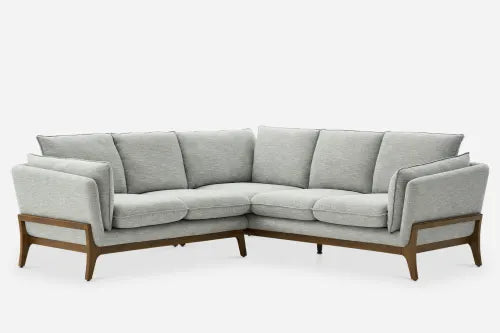 Luxe Vertex L-Shape Sectional Sofa in Dove Grey