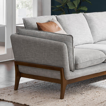 Luxe Vertex L-Shape Sectional Sofa in Dove Grey