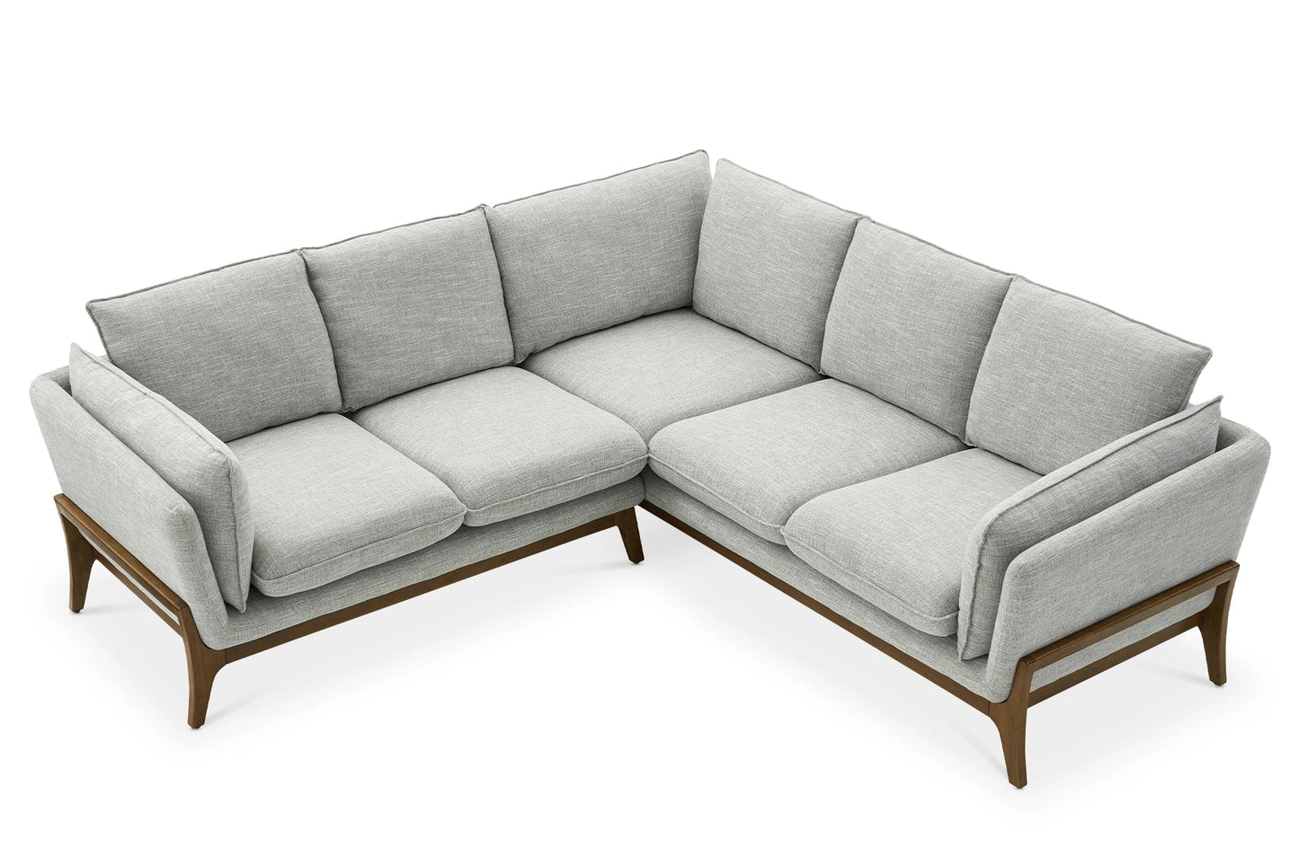 Luxe Vertex L-Shape Sectional Sofa in Dove Grey