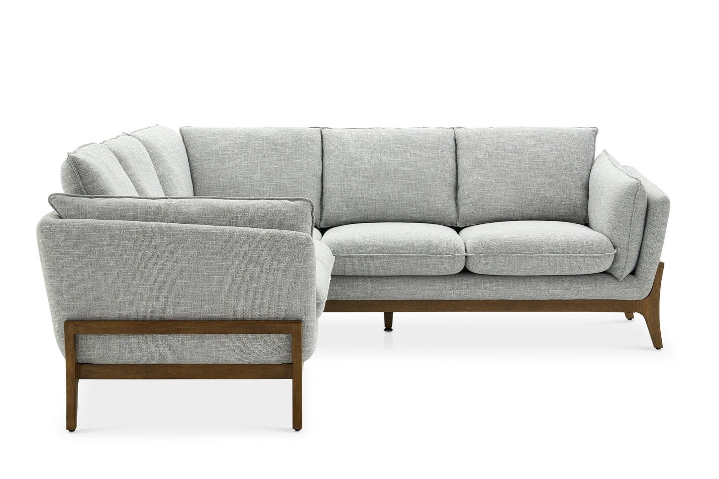 Luxe Vertex L-Shape Sectional Sofa in Dove Grey