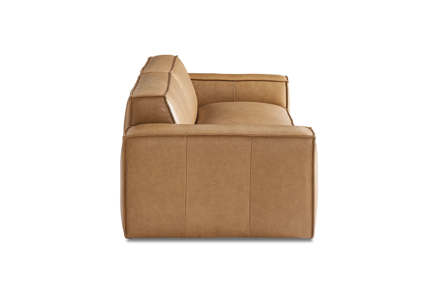 Savannah Luxe Leather Sofa in Caramel