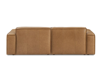 Savannah Luxe Leather Sofa in Caramel