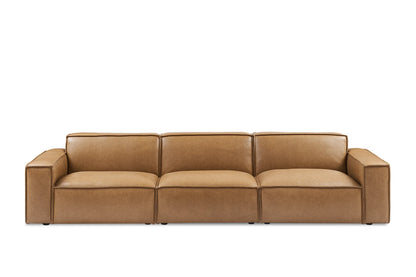 Savannah Leather Maxi Sofa in Caramel