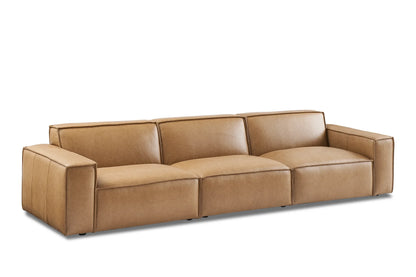 Savannah Leather Maxi Sofa in Caramel