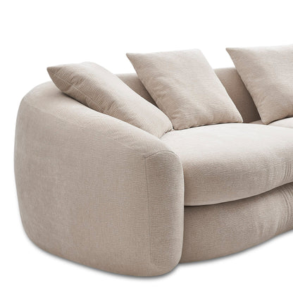 Zenith Curve Performance Fabric Sofa in Beige