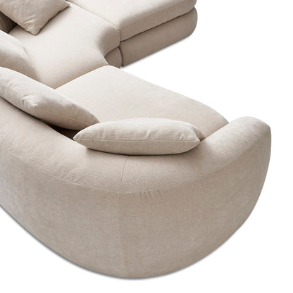 Zenith Curve Performance Fabric Sofa in Beige