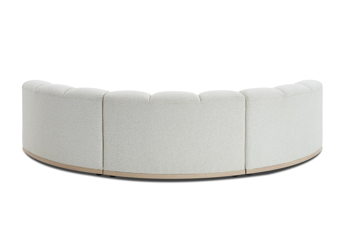 RegalRest Bouclé Curve Sofa in Snow White