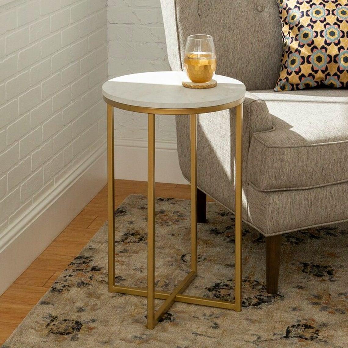 Round Accent Side End Table