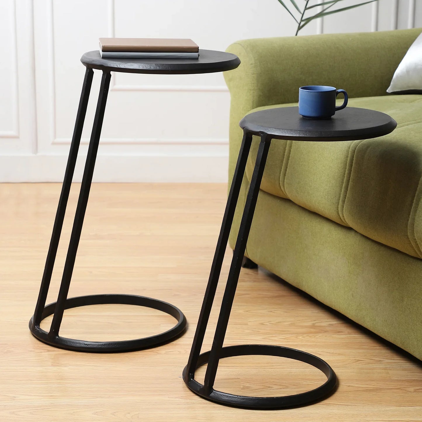 Nesting Metal Side Tables Set of 2