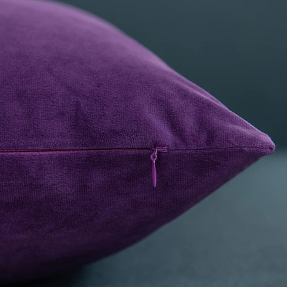 Soft Velvet Square Throw Pillow Cases or Cushion Covers Purple