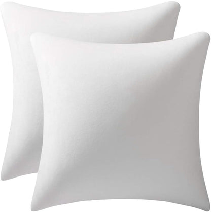 Soft Velvet Square Throw Pillow Cases or Cushion Covers White