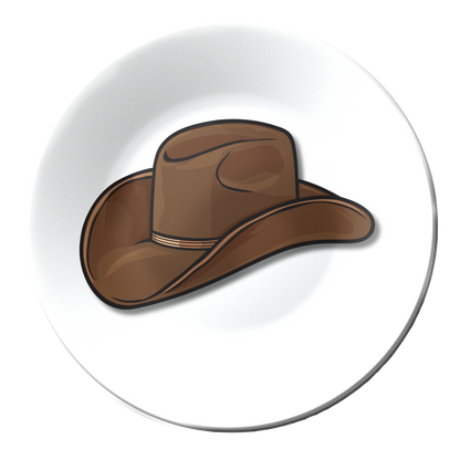 Cowboy Hat Farmhouse Decor Decorative Wall Plate