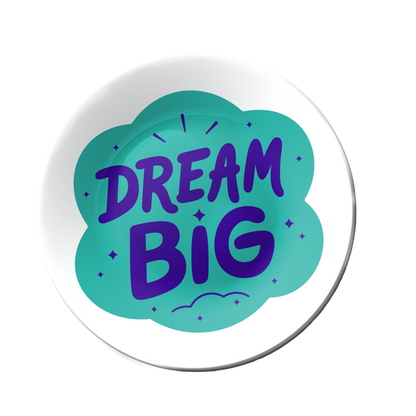 Dream Big Quote Decorative Wall Plate Décor