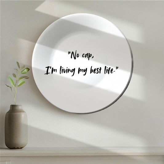 No Cap Gen Z Slang Decorative Wall Plate