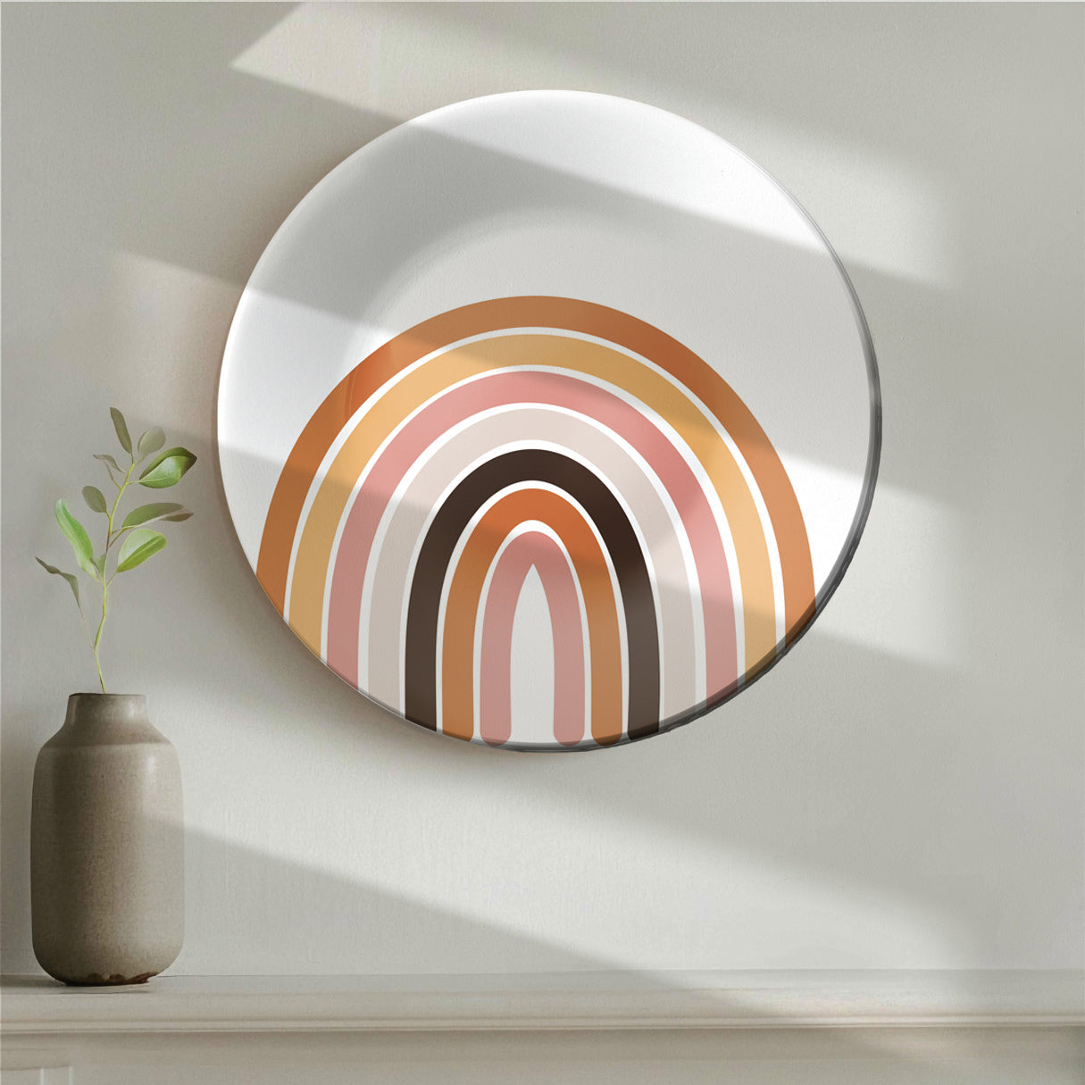 Boho Rainbow Minimalist Decorative Wall Plate