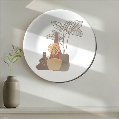 Plants and Vases Boho Decorative Wall Plate