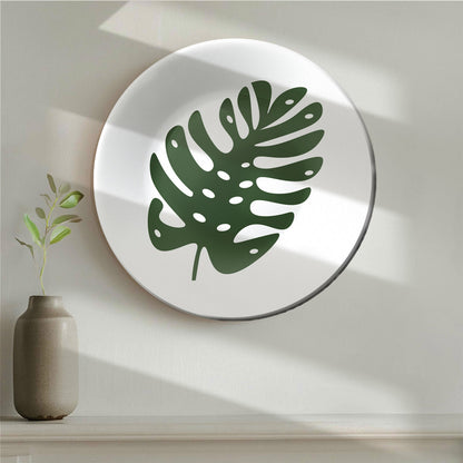 Monstera Leaf Modern Home Decor Wall Plate