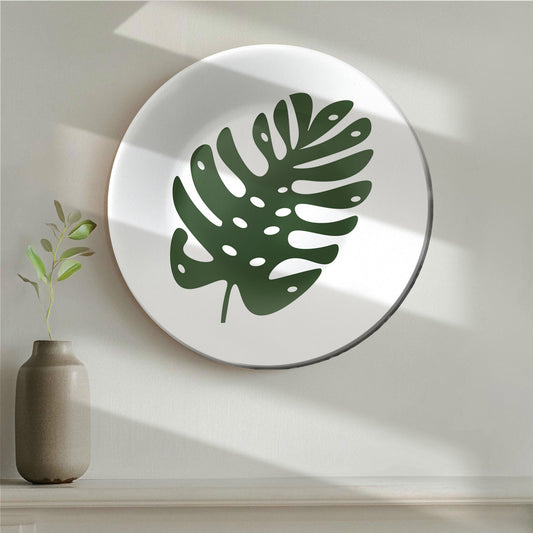 Monstera Leaf Modern Home Decor Wall Plate