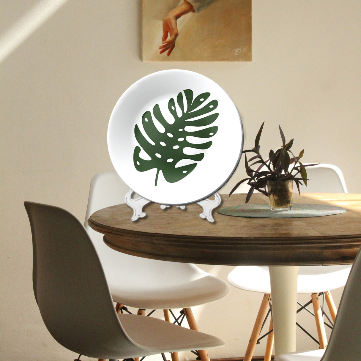 Monstera Leaf Modern Home Decor Wall Plate