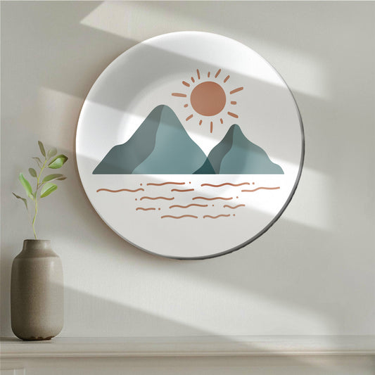 Sun Rising Through Mountain, Decorative Wall Plate