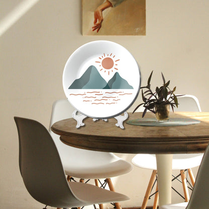 Sun Rising Through Mountain, Decorative Wall Plate