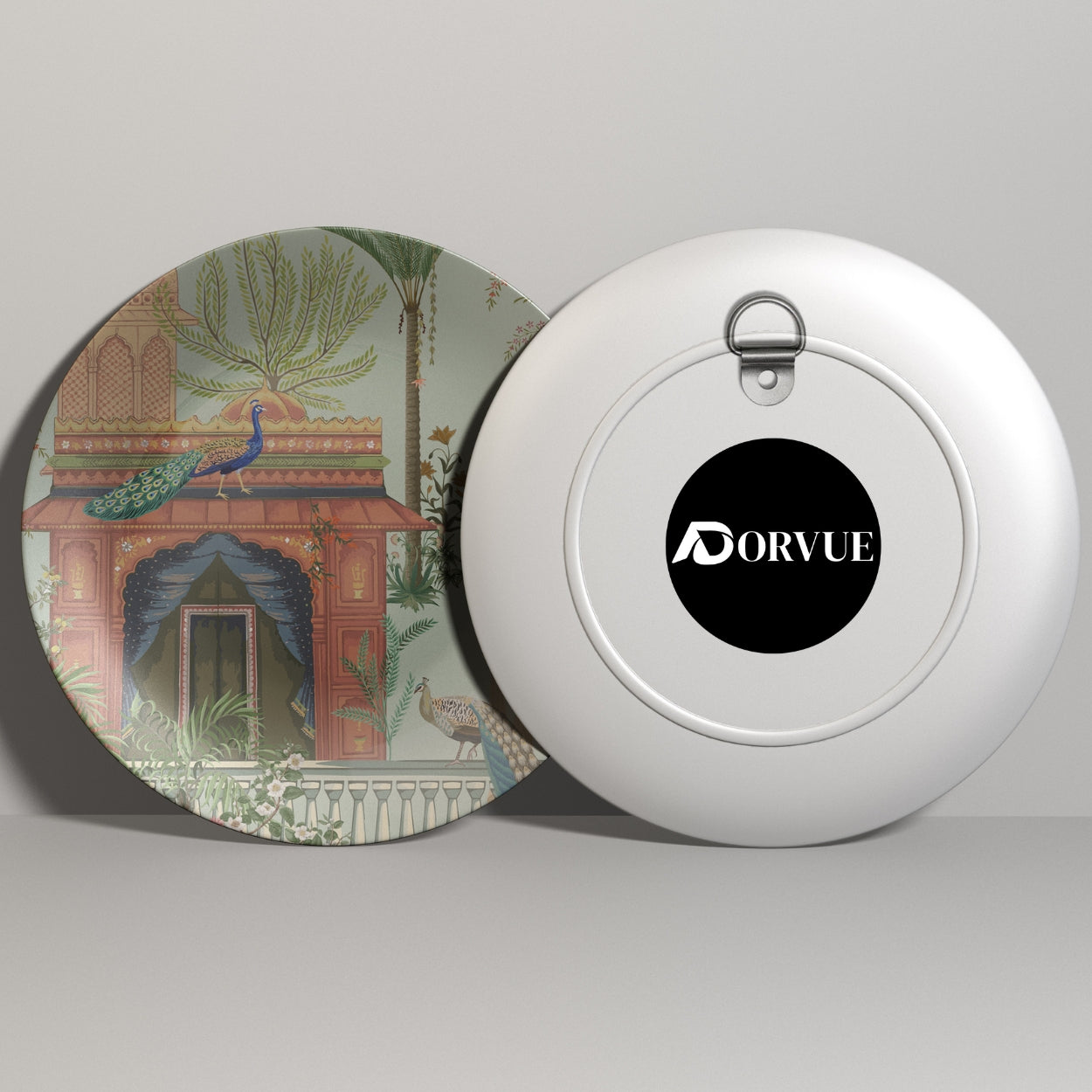 Peacock Palace Regal Courtyard Decorative Wall Plate