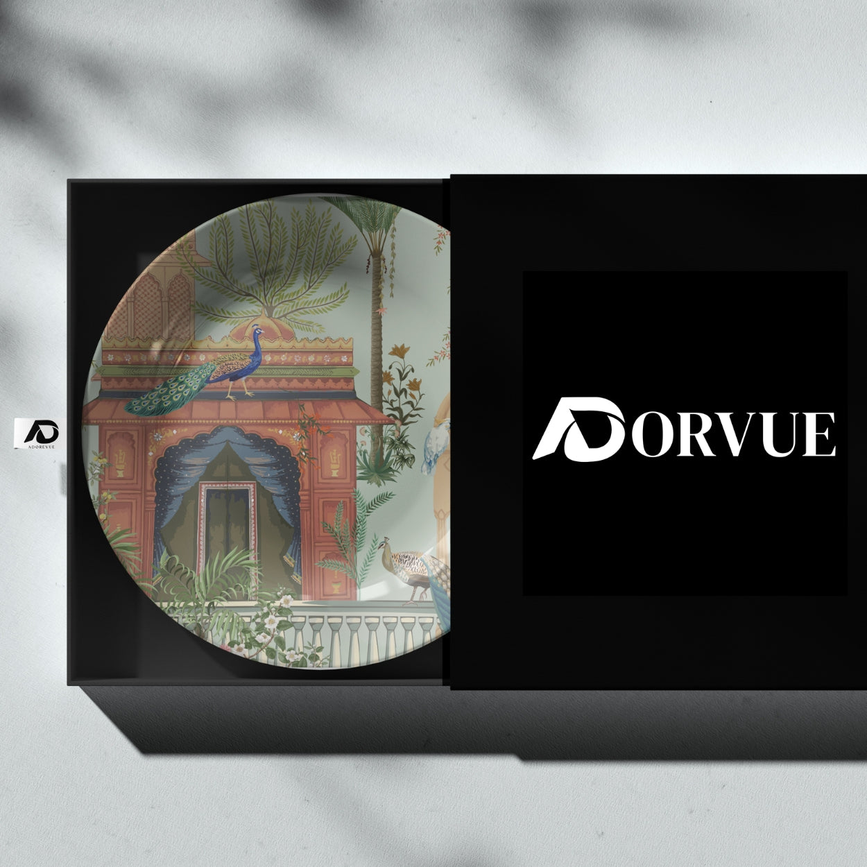 Peacock Palace Regal Courtyard Decorative Wall Plate