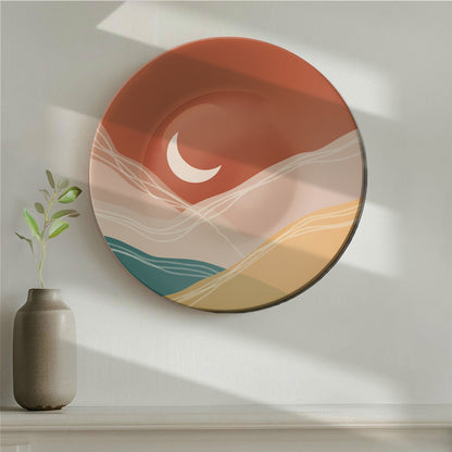 Crescent Moon Boho Decorative Wall Plate