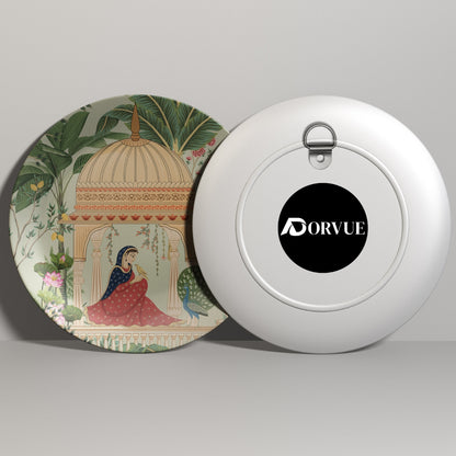 Woman Sitting in Cabana Decorative Wall Plate