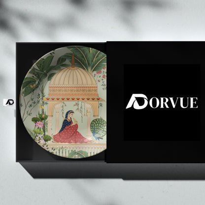 Woman Sitting in Cabana Decorative Wall Plate