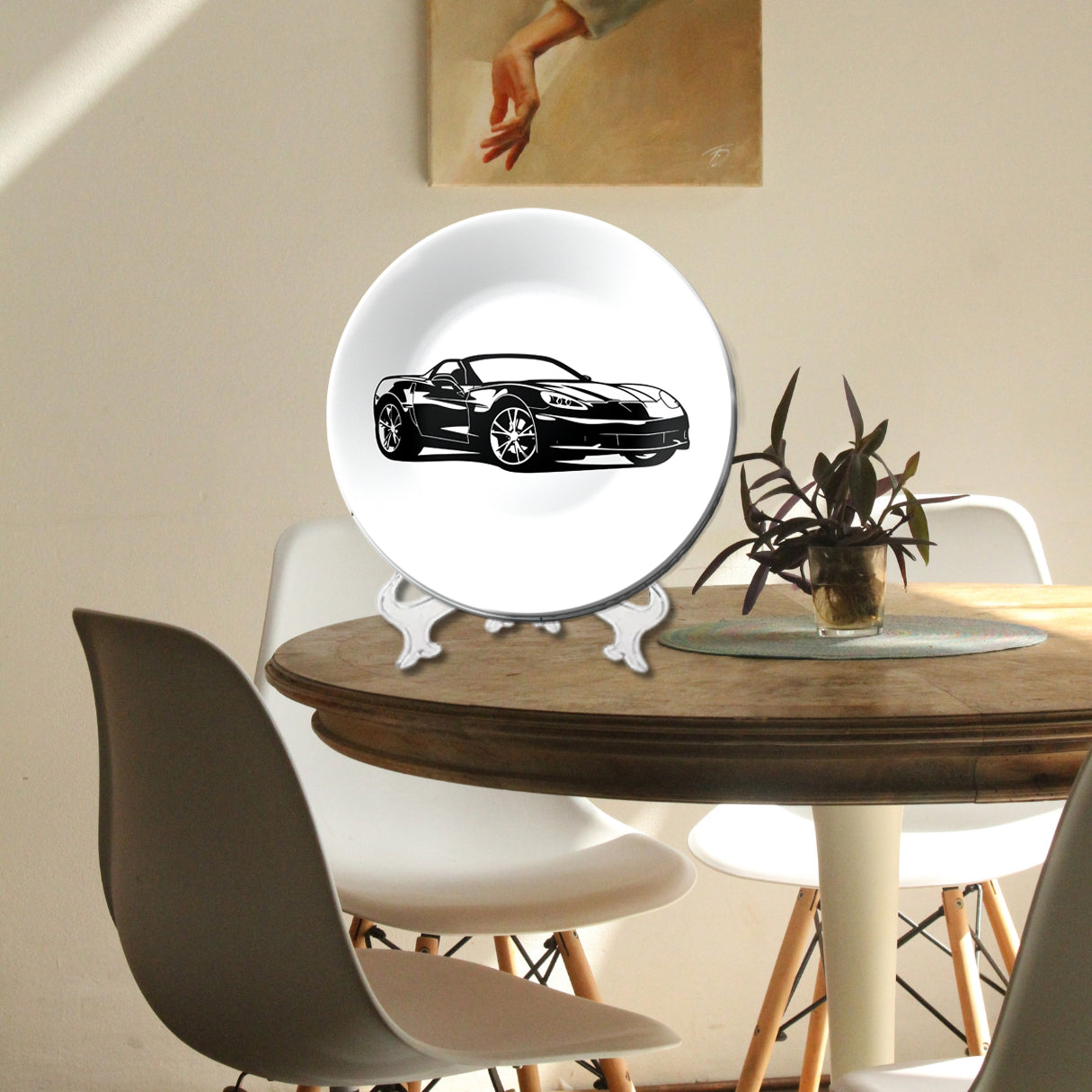 Super Car Monochrome Decorative Wall Plate