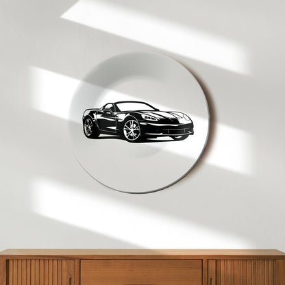 Super Car Monochrome Decorative Wall Plate