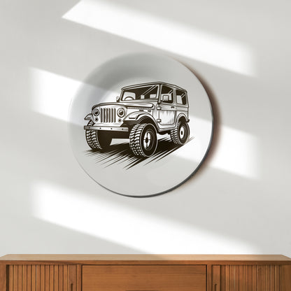 Rugged Adventure Jeep Decorative Wall Plate