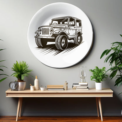 Rugged Adventure Jeep Decorative Wall Plate