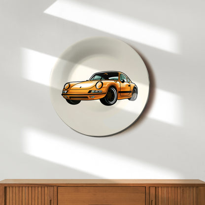 Porsche Sketch Art Decorative Wall Plate