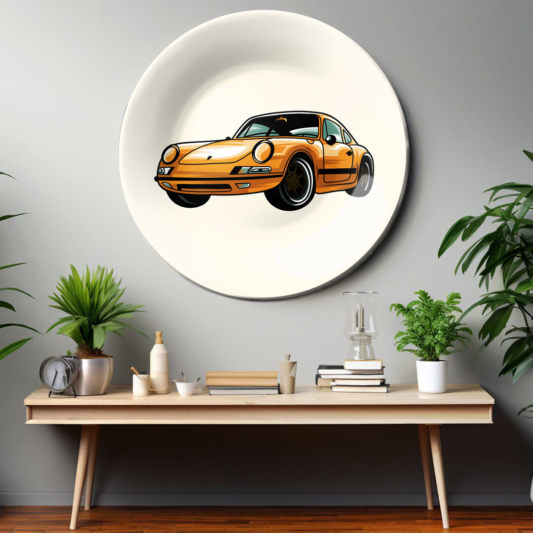 Porsche Sketch Art Decorative Wall Plate