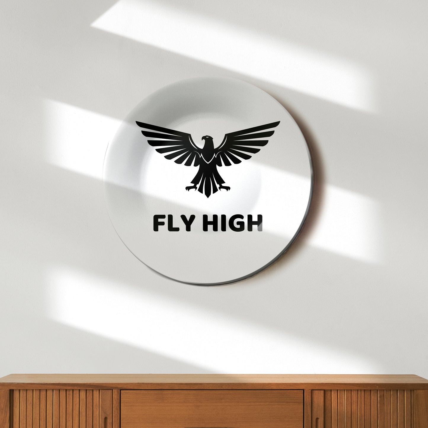 Fly High Eagle Monochrome Decorative Wall Plate