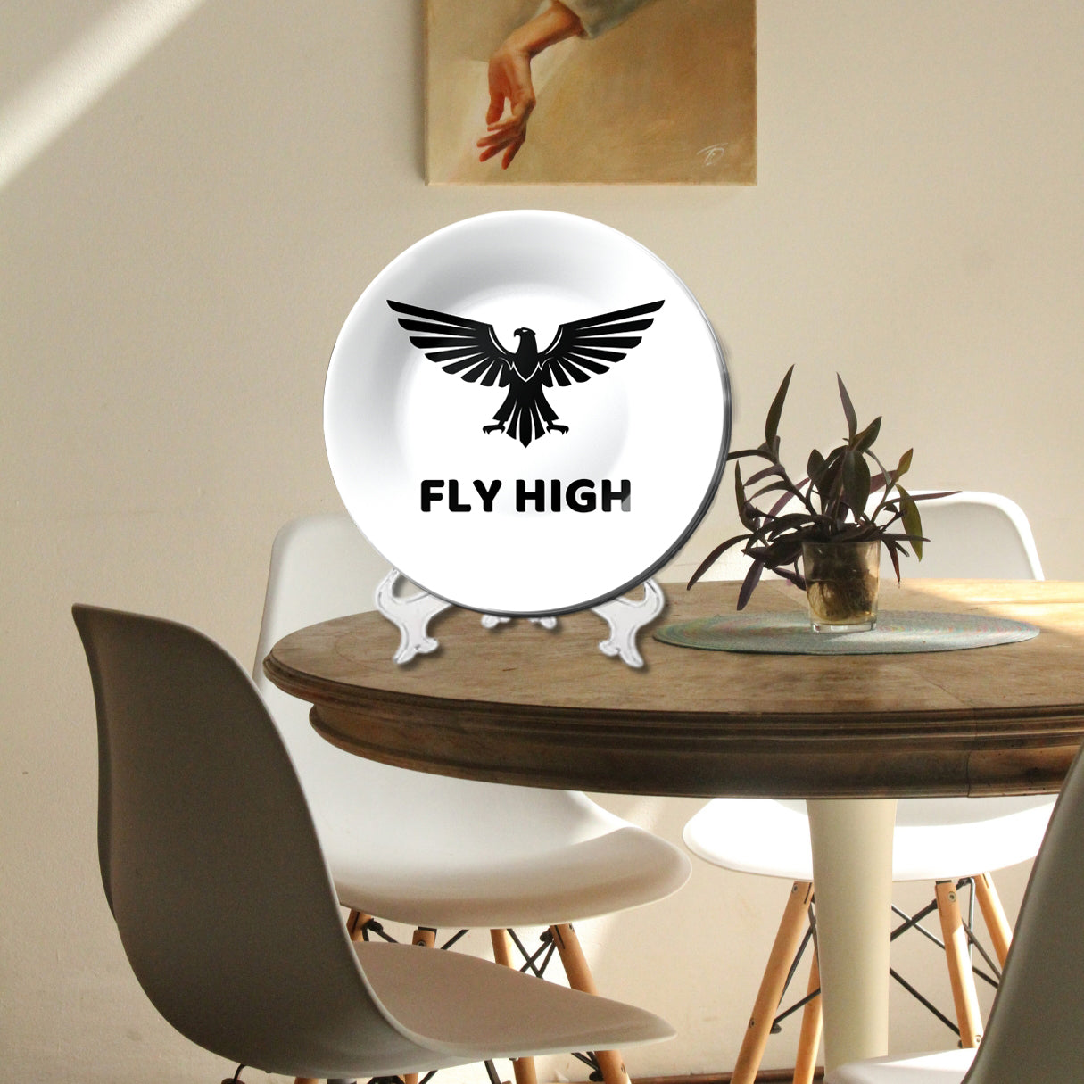 Fly High Eagle Monochrome Decorative Wall Plate