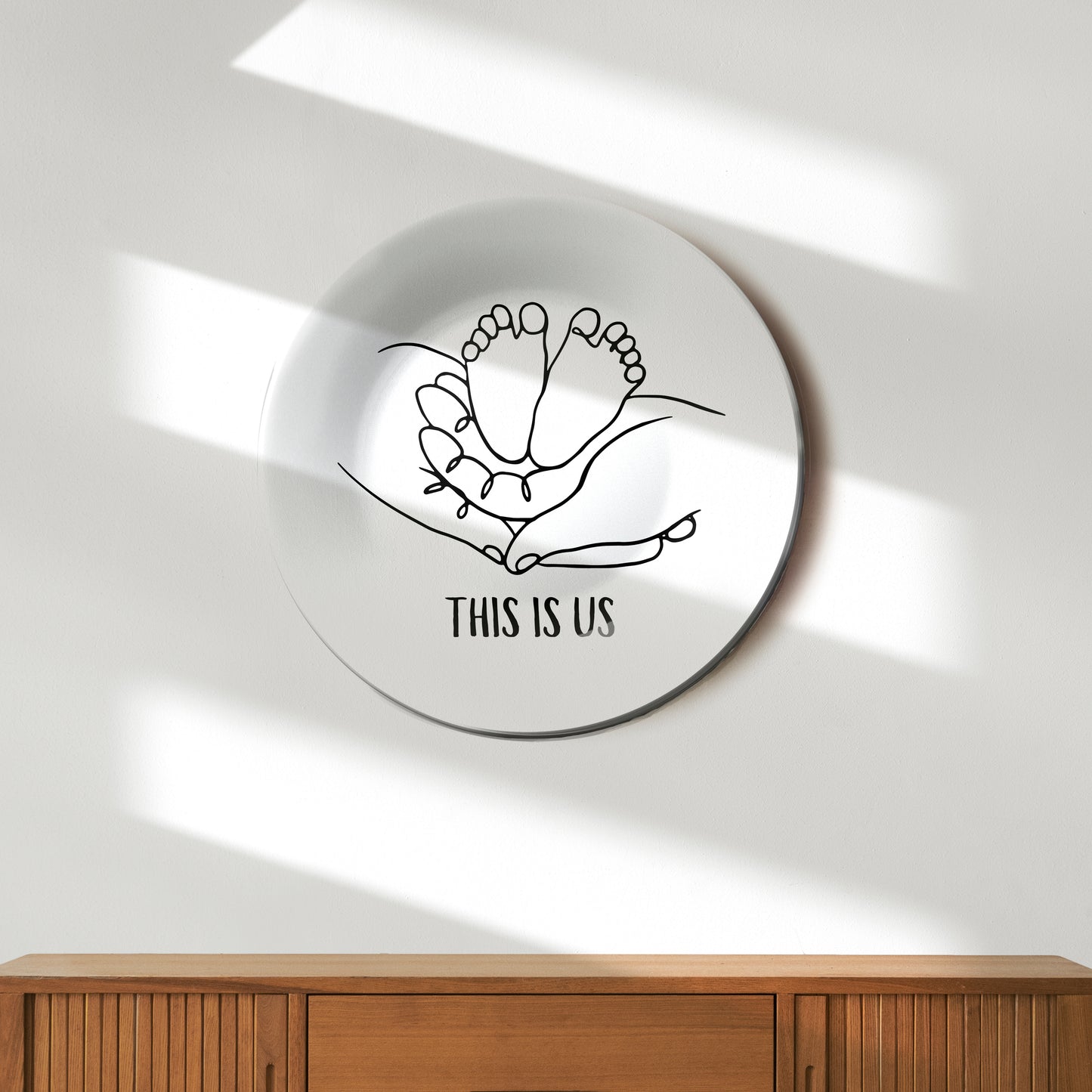 This is Us Monochrome Decorative Wall Plate