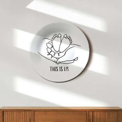 This is Us Monochrome Decorative Wall Plate