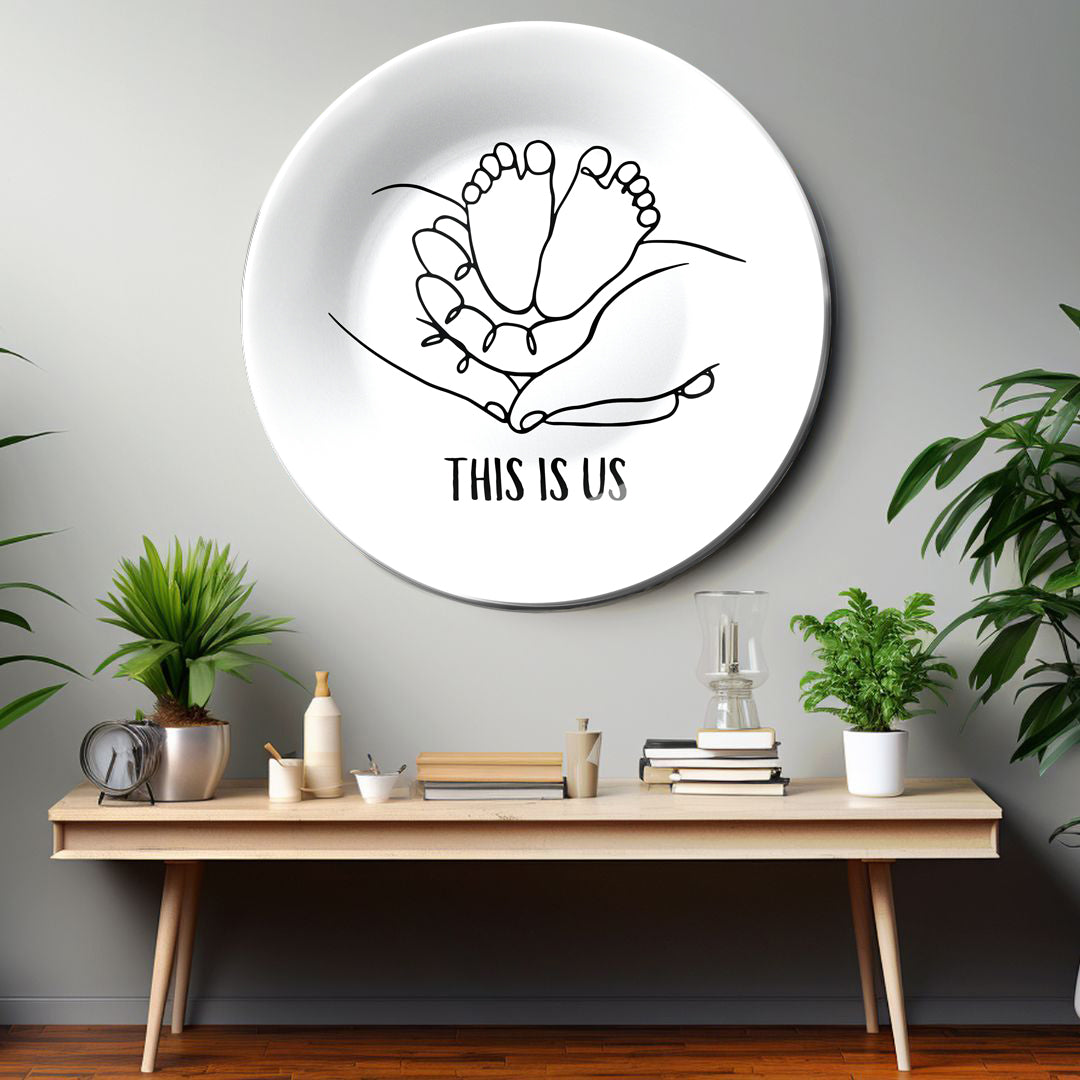 This is Us Monochrome Decorative Wall Plate