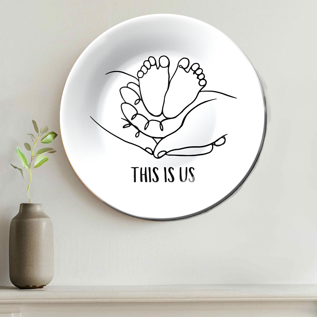 This is Us Monochrome Decorative Wall Plate