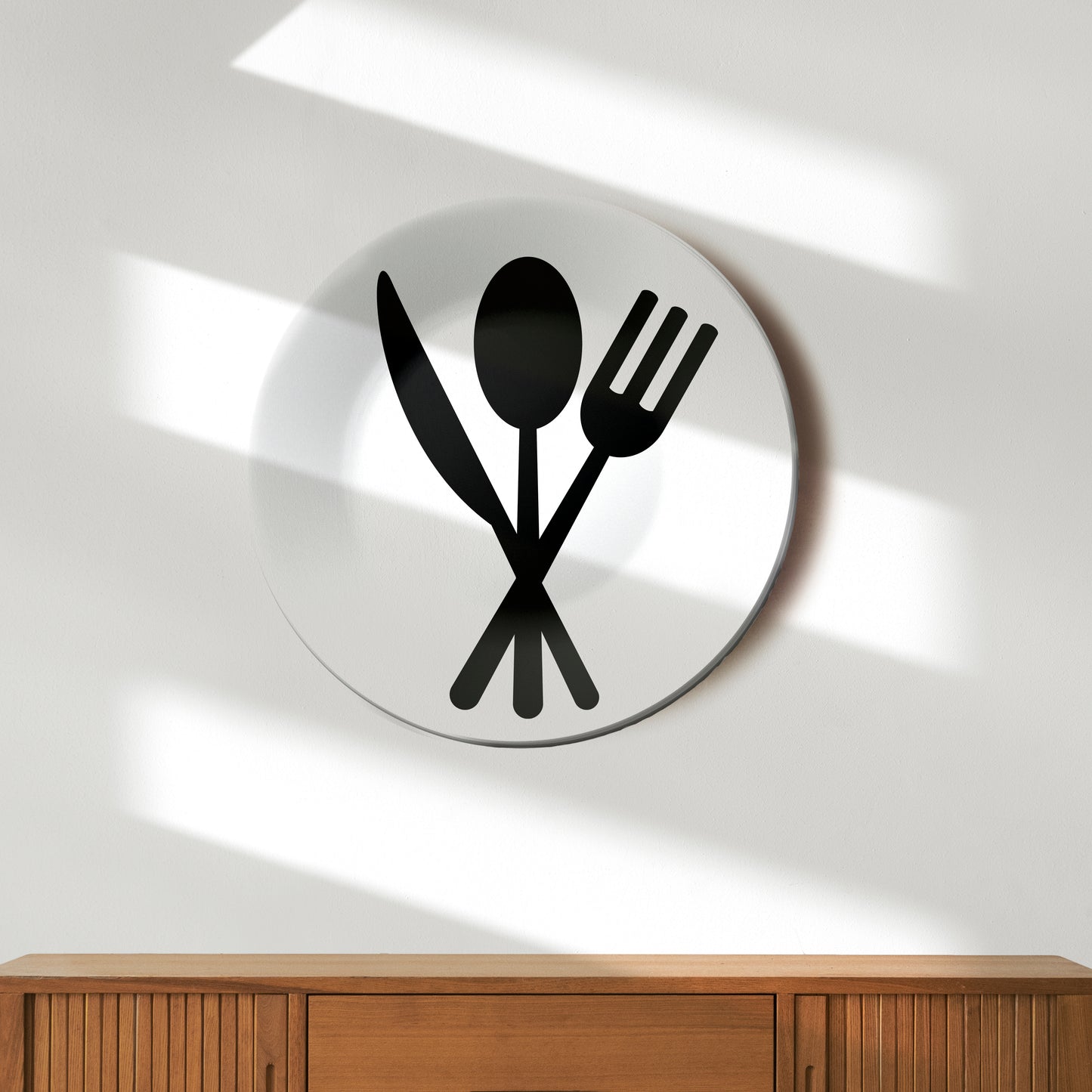 Cutlery Art for Kitchen and Cafe Decorative Wall Plate