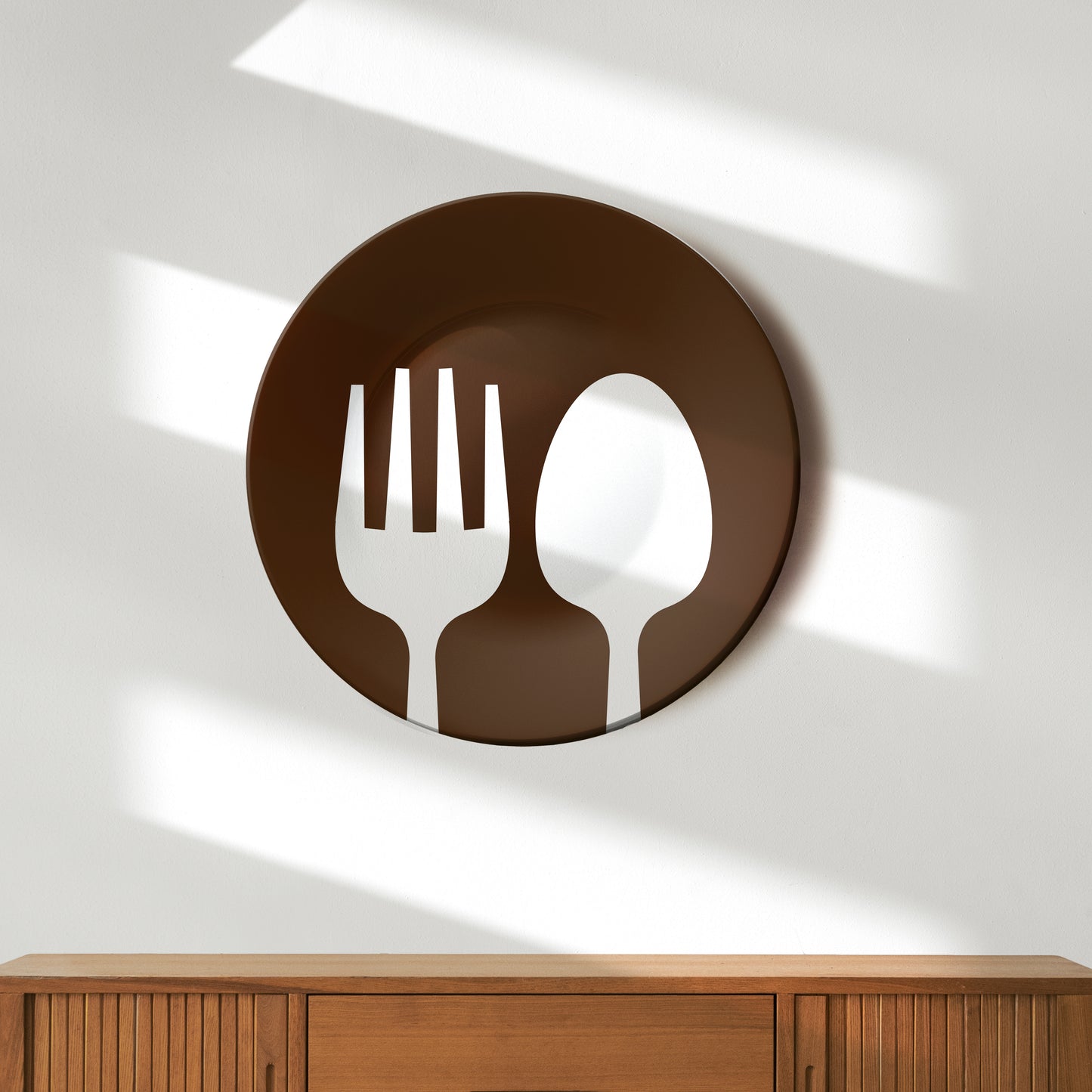 Spoon and Fork Kitchen and Cafe Wall Decor Decorative Wall Plate