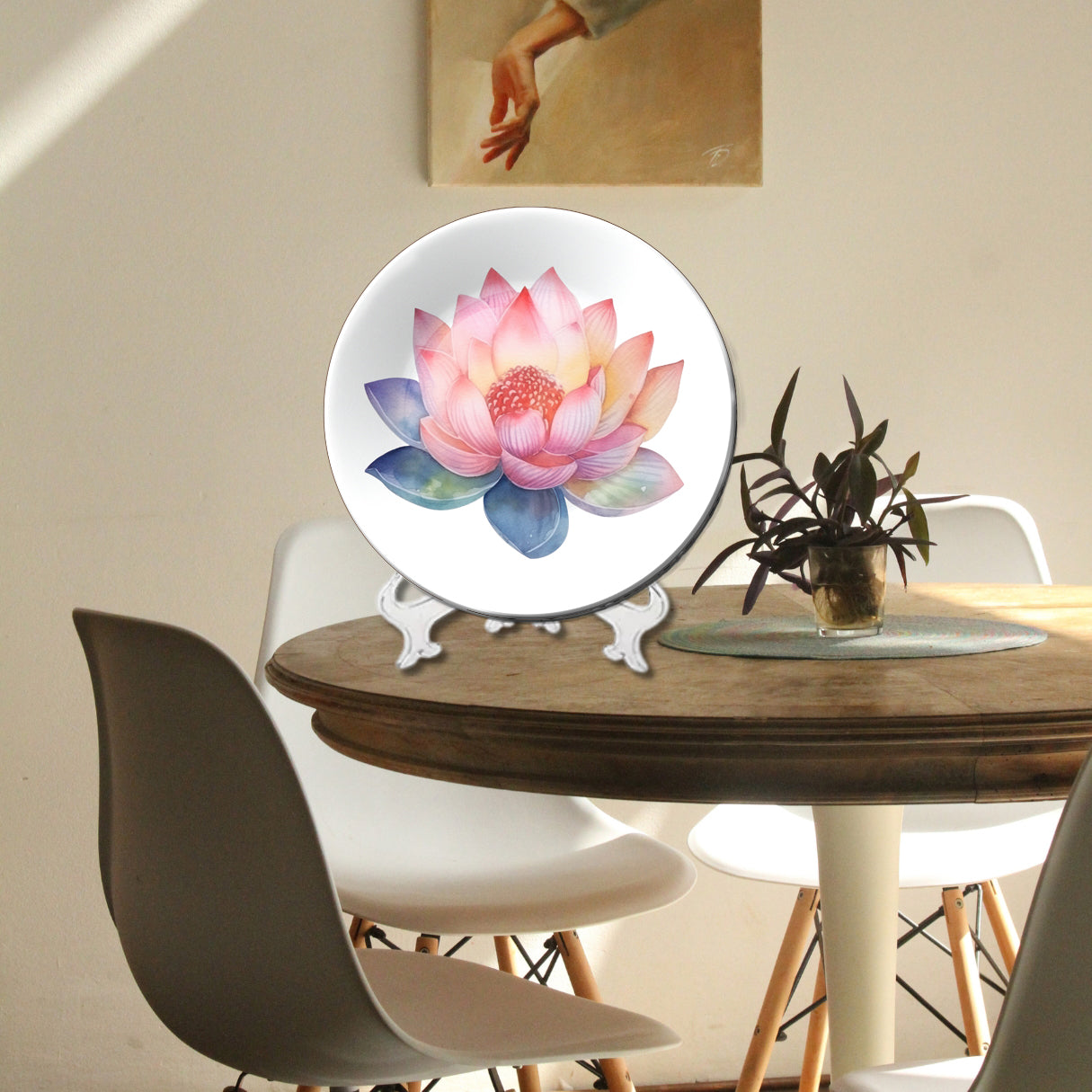 Pink Lotus Decorative Wall Plate